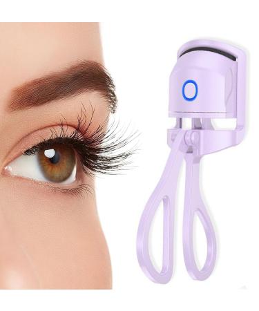 Dust2oasis Heated Eyelash Curlers Rapid Heat Lash Curler Long Lasting Curling with Sensing Heating Silicone Pad 2 Premature Setting & USB Rechargeable Eye Lash Curler (Purple)