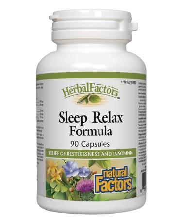 Natural Factors Sleep Relax with Valerian & Hops 90 Capsules