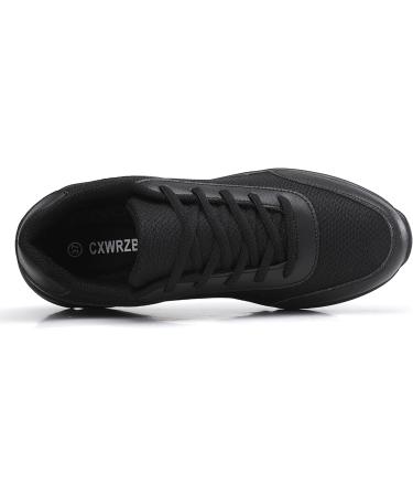 CXWRZB Women's Black Mesh Sneakers - Platform Wedge Heel Sporty Casual Walking Shoes 39 EU - Buy Online on GoSupps.com