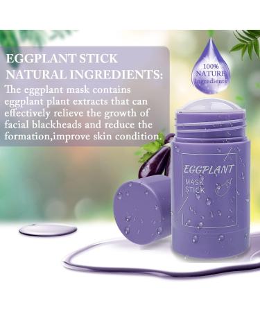 Green Tea Cleansing Mask Stick Eggplant Blackhead Remover Mask Poreless Deep Cleanse Mask Stick for Face Moisturizing Oil Control & Shrink Pores for All Kind Skin Types Women Men - Buy Online on GoSupps.com
