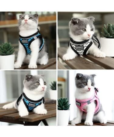 Suredoo Dog Harness with Leash - Anti-Train Reflective Chest Harness for Small Dogs Puppies & Cats (White Wave Size S) - Shop Now! - Buy Online on GoSupps.com