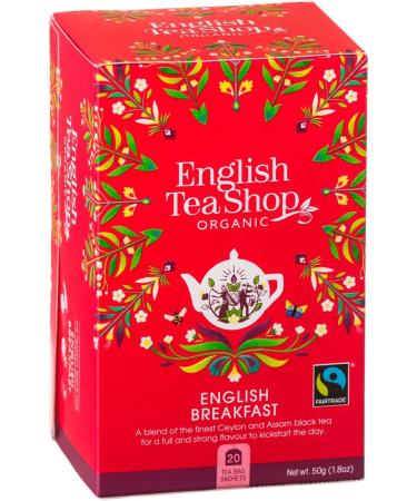  English Tea Shop English Tea Shop | Organic English Breakfast Black Tea - 2 x 20 Tea Filters (40 Gr) | Individual Organic English Breakfast Bags - Buy Online on GoSupps.com