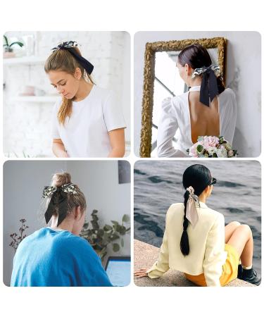Lolalet 3-Piece Hair Scarf Scrunchies Set - Satin Ribbon Hair Bows for Women & Girls | Soft Elastic Hair Bands for Ponytails | Ideal for Thick, Thin, Fine & Curly Hair - Buy Online on GoSupps.com