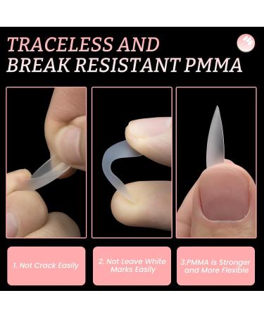 Lea-Shall Almond Shape Nail Tips Set - 240 Pre-shaped Gel Fake Nails Short Full Cover 12 Sizes for Artistic Acrylic Designs - Buy Online on GoSupps.com