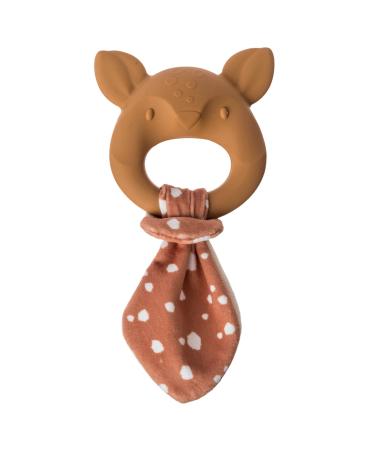 Mary Meyer Leika Silicone Baby Teething Toy  9-Inches  Little Fawn