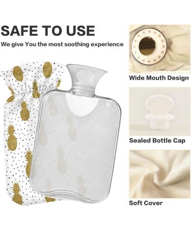 Buy Naanle Gold Glitter Pineapple Water Bottle - 2L Large Hot Water Bottle for Bed & Pain Relief | Perfect Heat & Cold Therapy Solution - Buy Online on GoSupps.com