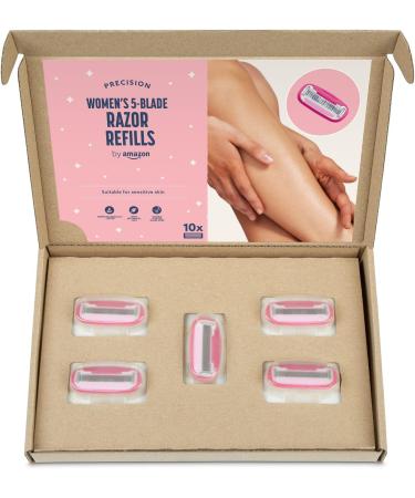 by Amazon Women's 5-blade razor refill in pink 10 count (Pack of 1) 10 Refills - Buy Online on GoSupps.com