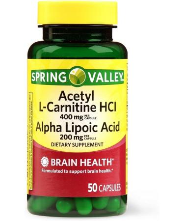 Acetyl L-Carnitine HCI 400mg & Alpha Lipoic Acid 200mg Capsules - 50 Count | Premium eCommerce Shipping Worldwide - Buy Online on GoSupps.com