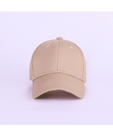 LANGZHEN 100% Cotton Kids Plain Baseball Cap Hat | Adjustable Sun Hat for Girls Boys 1-2 Years | Coffee - Buy Online on GoSupps.com