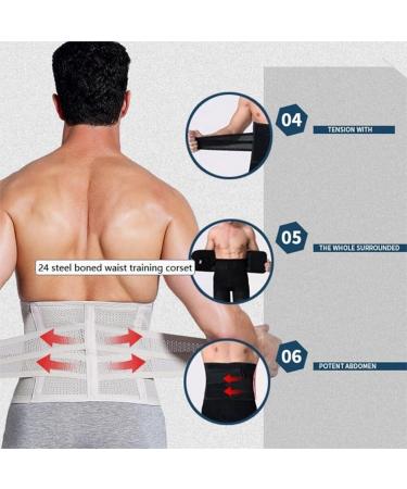 Back Support Back Brace Lumbar Support Waist Cincher Shapewear Tummy Control Girdle Underbust Corset Slimming Body Shaper Back Support Belt(XX-Large) XX-Large Black - Buy Online on GoSupps.com