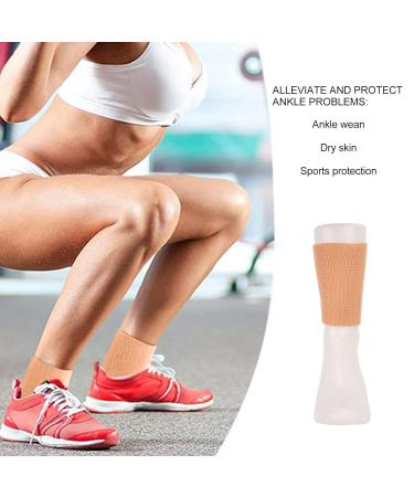 Dioch Ankle Support Sleeves for Figure Skating | Elastic Sport Foot Protection for Men & Women | Skin Color Ankle Guard - Buy Online on GoSupps.com
