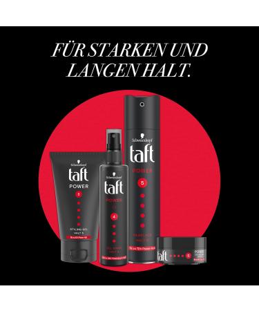 Henkel Beauty Care Taft Styling Gel Power with holding level 5 150 ml hair gel for strengthened hair and without sticking gel for up to 48 hours of hold even in damp and wind 150 ml 1er Pack - Buy Online on GoSupps.com