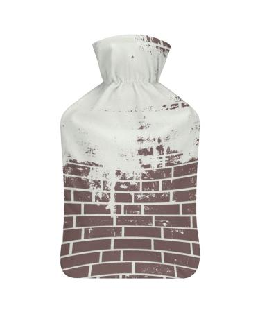 Vintage Wall Hot Water Bottle With Cover Plush Bed Bottle Hand Warmer For Adults And Children 26.5X15.3cm