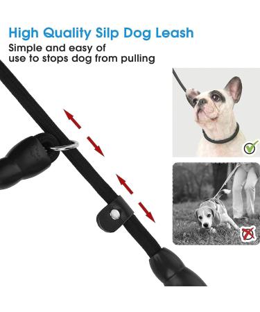 Choke Collar For Dog Training Handmade of Cord with A Limiter Waterproof Black (L) - Buy Online on GoSupps.com