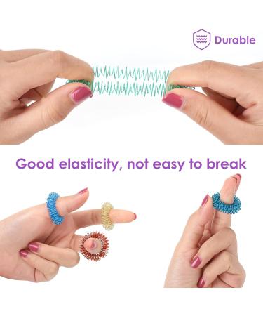 12 Pieces Acupressure Rings-Spiky Sensory Finger Rings Acupuncture Rings Fidget for Silent Stress Reducer and Massager Improves Blood Circulation 12 Pcs - Buy Online on GoSupps.com