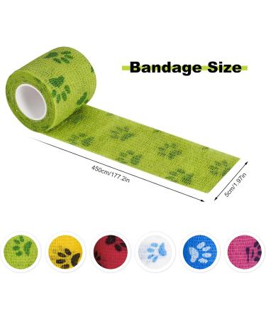 Heyu-Lotus Pet Vet Wrap for Dogs 5cm x 4.5m - 6 Rolls | Self Adhesive & Cohesive Bandages - Buy Online on GoSupps.com