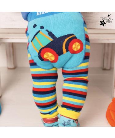 Blade & Rose Farmyard Tractor Leggings | Blue Knit Leggings for Toddler & Baby Boys | 0-4 Years - Buy Online on GoSupps.com