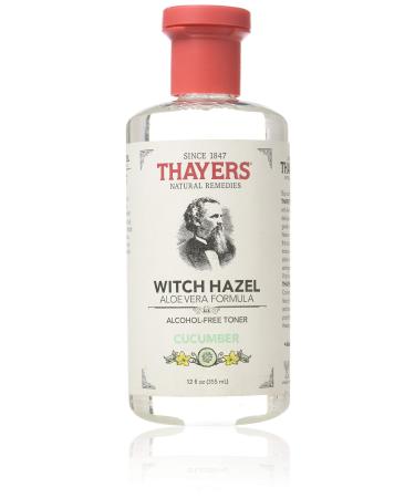 THAYERS Witch Hazel with Aloe Vera Cucumber Clear 12 Fl Oz 12 Fl Oz (Pack of 1)