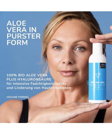 100% Organic Aloe Vera Gel | After Sun Lotion with Hyaluronic Acid | Antibacterial Anti-Inflammatory & Anti-Aging | Made in Germany | 200ml - Buy Online on GoSupps.com