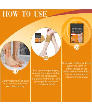 Wanban 48 PCS Turmeric Varicose Vein Patch Natural Relief Treatment for Legs Spider Varicose Vein Patch - Buy Online on GoSupps.com