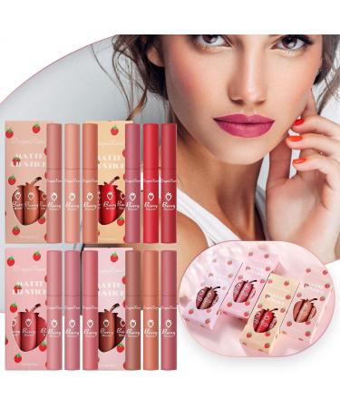 3 Pack Waterproof Nude Liquid Lipstick - Long-lasting Moisturizing Gloss | Non-Stick Lip Color - Make-Up #04 - Buy Online on GoSupps.com