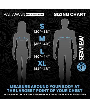 Seaview Palawan Inflatable Snorkel Vest for Adults - Secure Lock & Comfort Fit Large Black - Ideal for Snorkeling & Paddle-Boarding - Buy Online on GoSupps.com