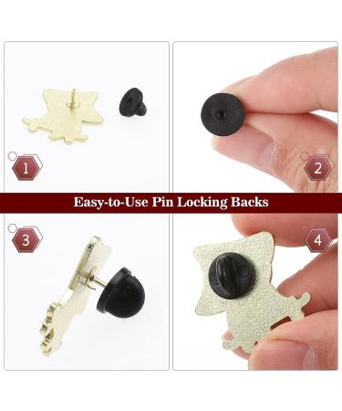 100PCS Rubber Pin Backs - Butterfly Clutch Safety Backs for Lapel Pins & Badges - Buy Online on GoSupps.com