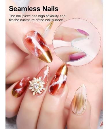 Kalolary Dual Nail Forms Set | 120PC Stiletto Nail Tips + 10 Blue Nail Clips Nail File & UV Gel Brush for Professional Nail Art Extension - Buy Online on GoSupps.com