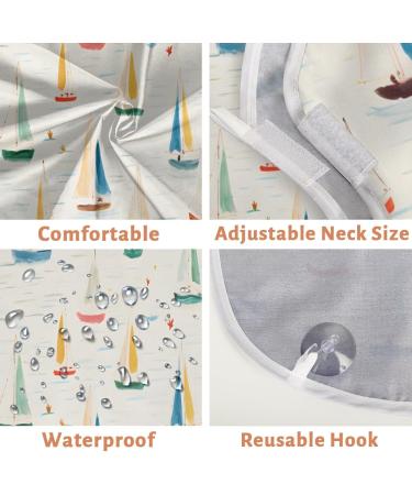 Cartoon Sailboat Beard Bib Apron - Beard Hair Catcher for Men | Perfect Father's Day & Anniversary Gift - Buy Online on GoSupps.com