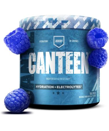 REDCON1 Canteen Hydration + Electrolytes Blue Freeze - Electrolyte Drink Powder with B Vitamins + Minerals for Recovery - Coconut Water Powder & Hyaluronic Acid for Hydration (30 Servings)