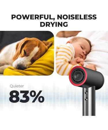 TYMO Hair Dryer with Diffuser for Curly Hair - 1500W Professional High Speed Ionic Blow Dryer - Buy Online on GoSupps.com