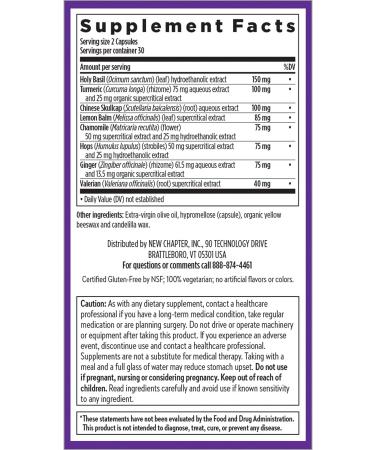 New Chapter Zyflamend Nighttime - 60 Vegetarian Capsules for Natural Sleep & Joint Support - Buy Online on GoSupps.com