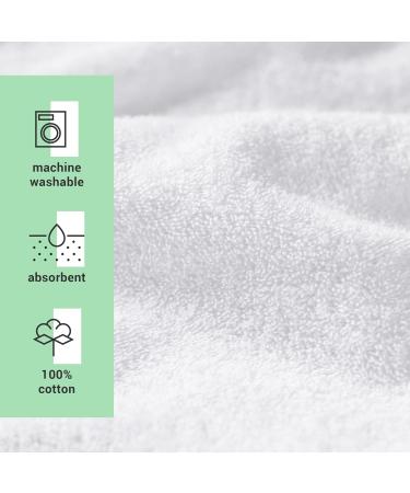 Homelevel 2x Terry Hair Turban with Button - 100% Cotton Quick-Drying Head Towels - 2-Pack - Soft White Hair Towel Set - Buy Online on GoSupps.com