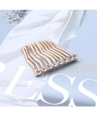 Allereyae Vintage Crystal Wedding Hair Comb Barrette - Gold Rhinestone Bride Headpiece for Women & Girls - Buy Online on GoSupps.com