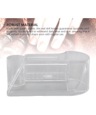 Nail Drill Holder 6.3in Grinding Bit Storage Box Transparent Nail Drill Bit Holder Plastic Nail Drill Tool Organizer Manicure Tools Display Box for Nail Tech Supplies - Buy Online on GoSupps.com