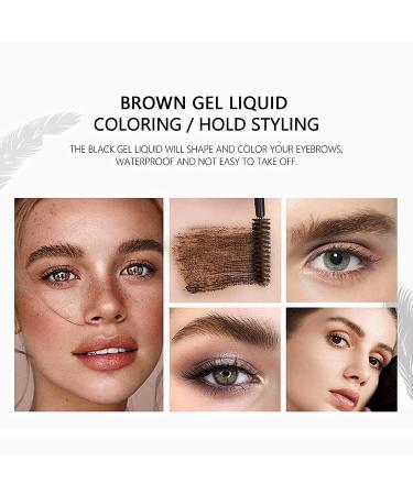 DAGEDA Waterproof Eyebrow Setting Gel - Brow Fix & Styling Liquid (1.81oz) | Light & Dark Brown - Buy Online on GoSupps.com