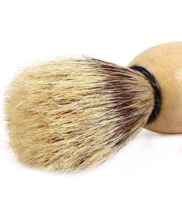 Premium Shaving Brush for Men | Wooden Handle Razor Brush | Facial Hair Grooming Tool | Ideal for Home & Salon Use - Buy Online on GoSupps.com