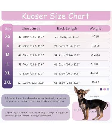 Kuoser Breathable Dog Recovery Suit | Post-Op Body for Male & Female Dogs | Anti-Wound Cat Body | XXL Purple E-Collar Alternative - Buy Online on GoSupps.com