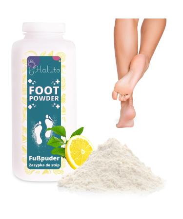 Haluto shoe and foot powder - foot powder for smell foot smell - against sweaty feet - antibacterial - with tea tree oil natural foot powder 120g citrus fruits