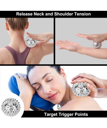 Xoelle 10-Piece Massage Rings & 4 Magnetic Acupressure Balls Set - Finger Massage Ring & Hedgehog Ball for Stress Relief & Circulation | International Shipping Available - Buy Online on GoSupps.com