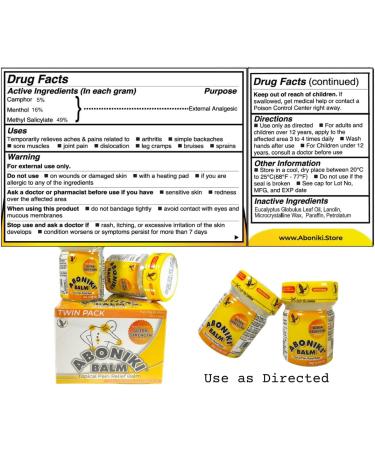 Buy Aboniki Balm Ultra Strength - Fast-Acting Pain Relief Deep Heat & Cooling 1 Glass Jar - Soothes Aches & Pain International Shipping Available - Buy Online on GoSupps.com