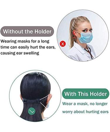 6 Adjustable Mask Band Extensions - Ear Pain Relief & Protection for All Ages (Black) - Buy Online on GoSupps.com