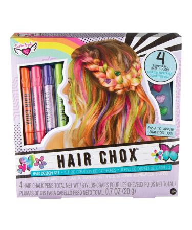 Fashion Angels Hair Chox Set (12167), Hair Chalk Gift Set, Temporary Hair Color Hair Chox 4 Color