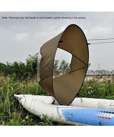Portable Foldable Kayak Wind Sail with Transparent Window - Durable Design for Kayak Canoes (Brown) - Buy Online on GoSupps.com