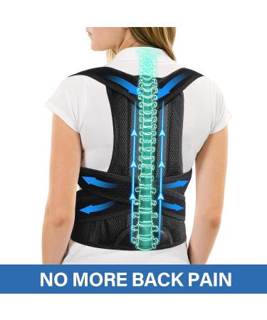 HFXBearArmor Posture Corrector- Adjustable Back Brace for Men and Women XL - Lumbar Support for Neck, Back, Shoulder Pain Relief - Buy Online on GoSupps.com