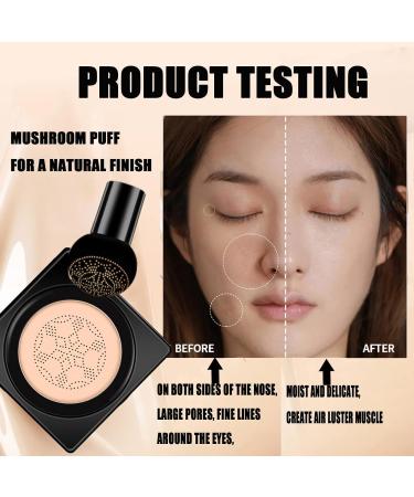 CC Cream Foundation HOUSN Mushroom Head Air Cushion Liquid Hydrating Foundation Makeup Base Nude Face Cover Concealer Cream Long Lasting Waterproof Light Texture for a Flawless Finish Even Skin Tone - Buy Online on GoSupps.com