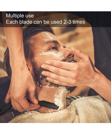 Professional Barber Straight Razor Set with 40 Double Edge Blades and Neck Duster Brush - Buy Online on GoSupps.com