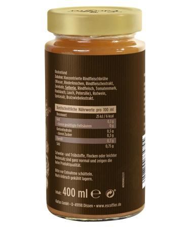 Escoffier Roast Fund - Gluten & Lactose-Free Sauce Base for Roasts | No Flavor Enhancers Dyes or Palm Fats | 400ml - Buy Online on GoSupps.com