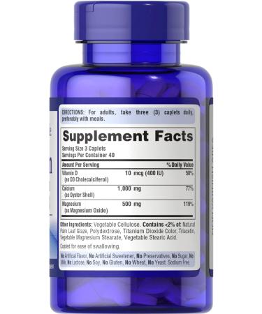 Puritan's Pride Calcium Magnesium with Vitamin D - Buy Online on GoSupps.com