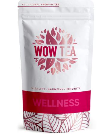 ATOP LLC WOW TEA Wellness Tea Everyday Tea Without Caffeine with Pure Ayurvedic Herbs Energy Boosting Tea Balances Body Functions Stimulates Vitality and WellBeing 150g Made in EU